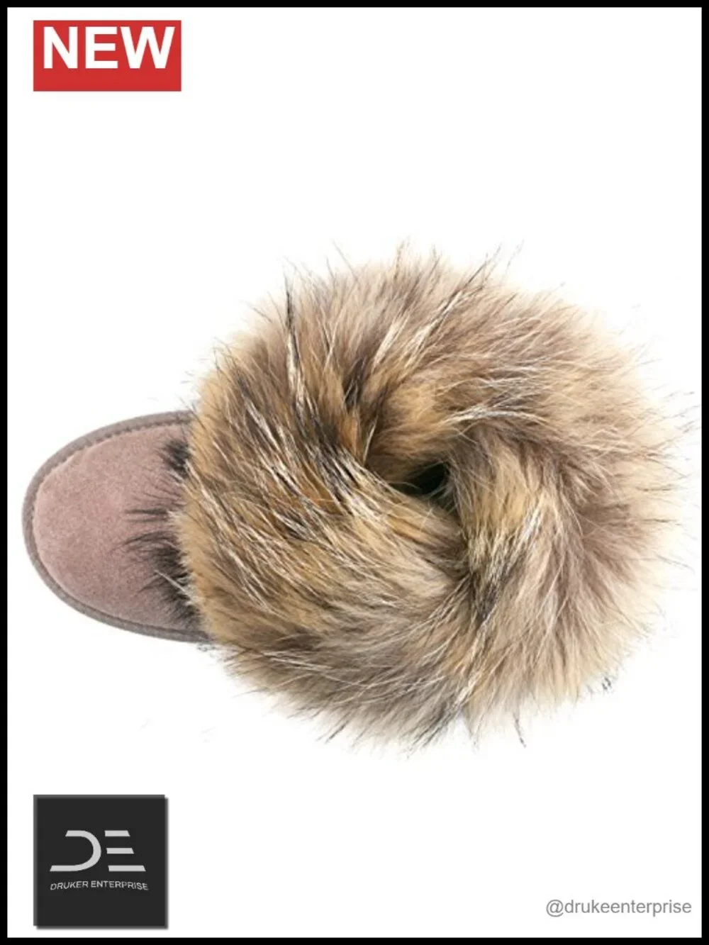 Genuine Suede Waterproof Winter Fur Ankle Boots Women Fluffy Snow Boots